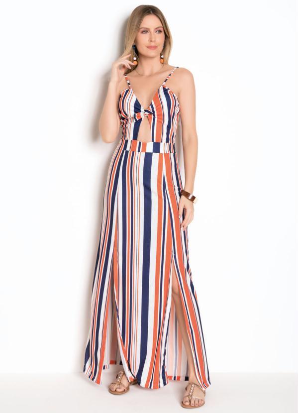 vestido com laço no decote