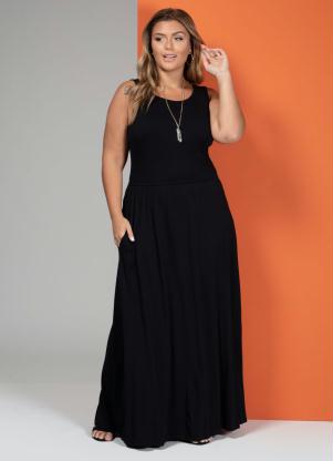 comprar vestido longo preto