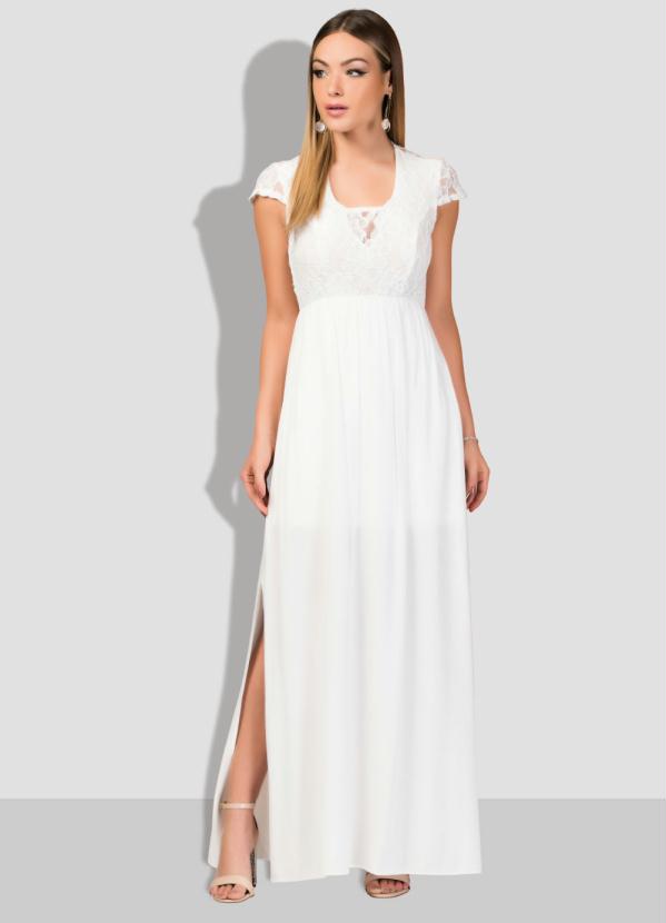 vestido off white longo