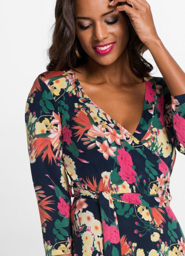vestido longo estampado floral
