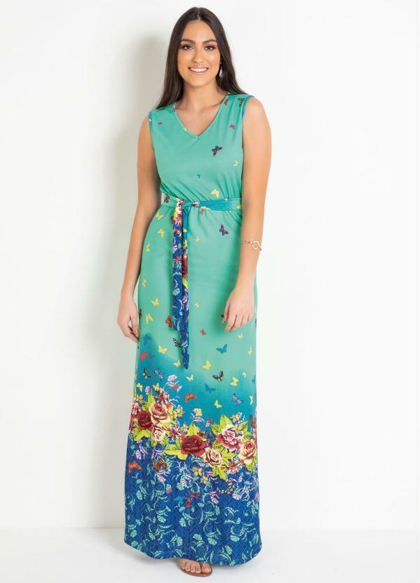 vestido longo barrado