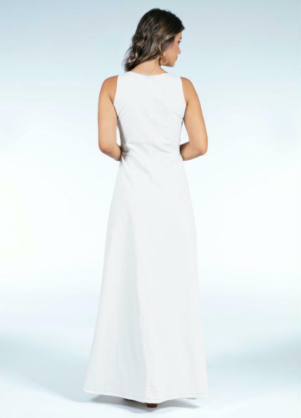 vestido longo off white