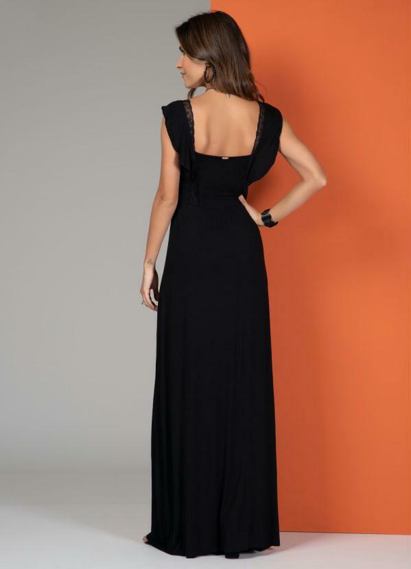 vestido preto com elastico na cintura