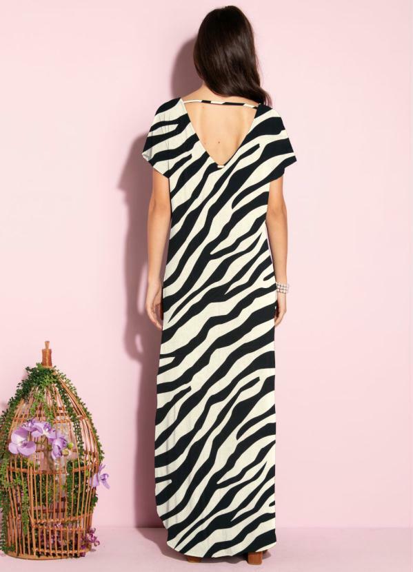 vestido longo soltinho com fenda