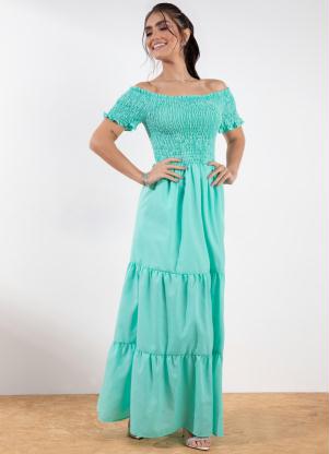 Vestido Longo (Verde) com Camadas Vestido Longo (Verde) com Camadas