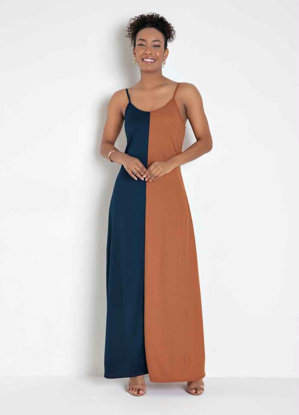 Vestido (Marinho e Ferrugem) Soltinho