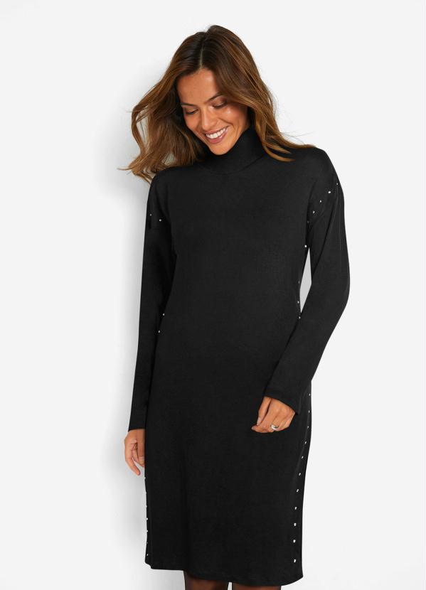 Vestido Gola Alta (Preto) Vestido Gola Alta (Preto)