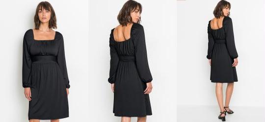 Vestido Preto em Malha Crepe