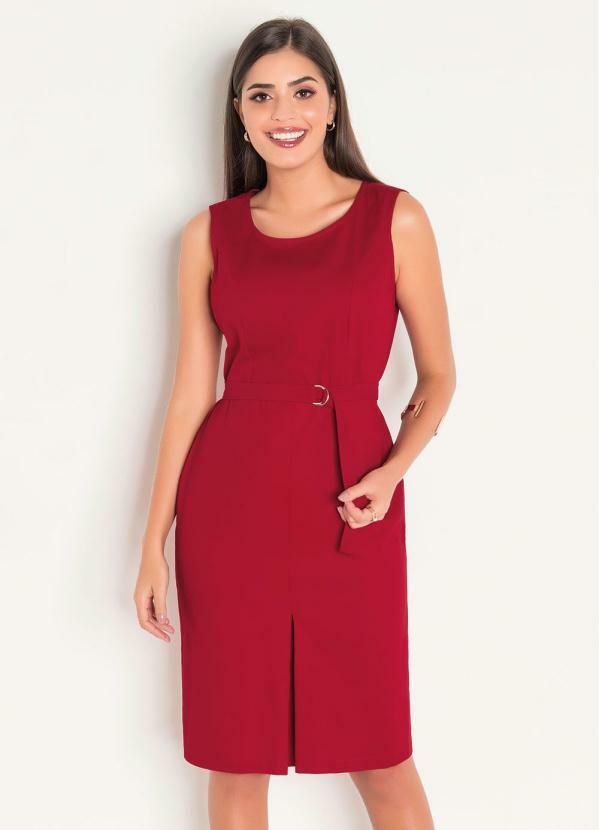 Vestido em Sarja (Bordô) Moda Evangélica Vestido em Sarja (Bordô) Moda Evangélica