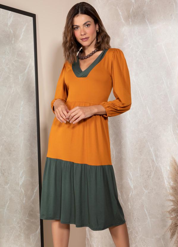 Vestido (Ferrugem) em Malha de Viscose