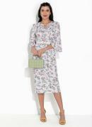 Vestido Floral Branco com Gota