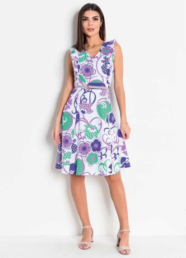 vestido floral moda evangelica