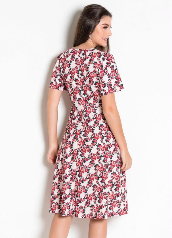 vestido floral evase