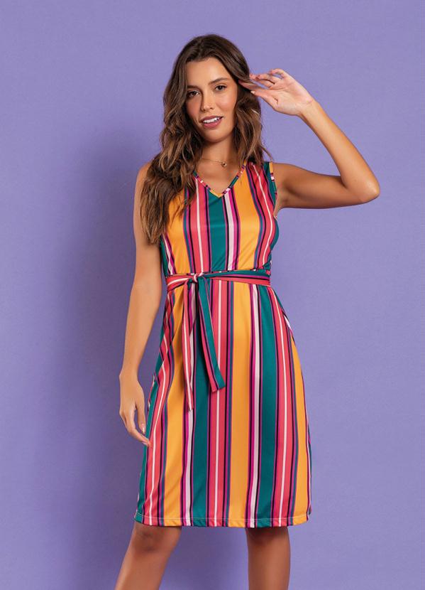 Vestido (Listras Color) Vestido (Listras Color)