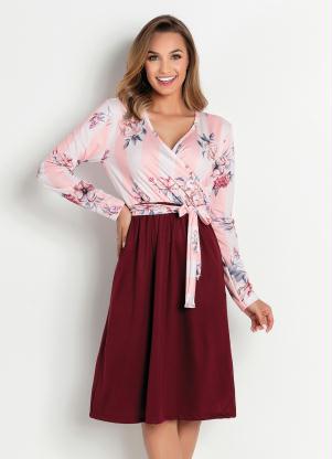 Vestido (Listras Rosa) com Faixa Moda Evangélica Vestido (Listras Rosa) com Faixa Moda Evangélica