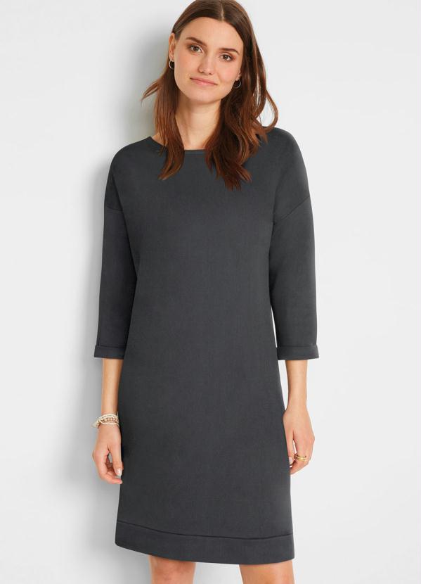 Vestido Manga 7/8 (Cinza)