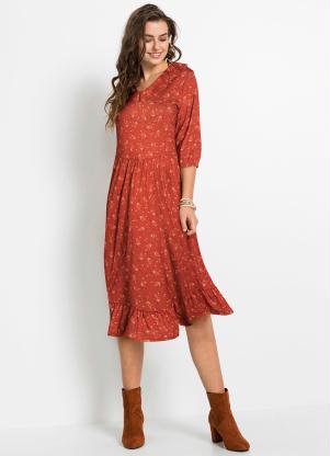 Vestido Midi Decote V (Floral Liberty) Vestido Midi Decote V (Floral Liberty)