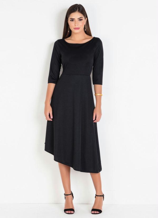 vestido mullet preto