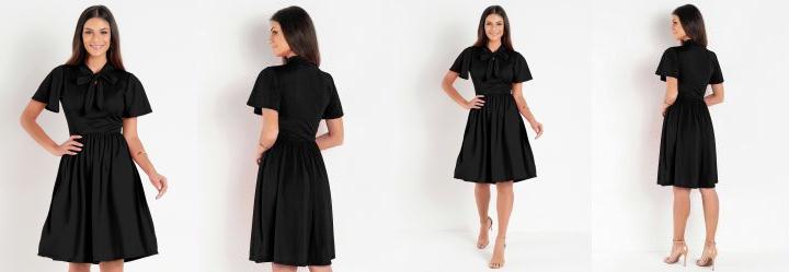 Vestido Preto com Amarra��o