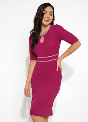 Vestido (P�rpura) com Gota Moda Evang�lica