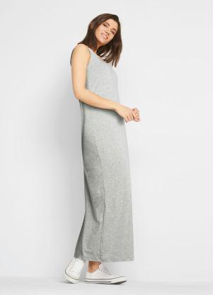 Vestido Regata com Fenda (Mescla)