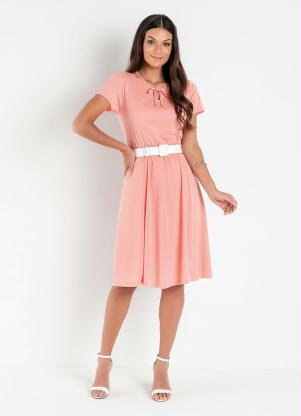 Vestido (Salmão) com Forro na Saia Moda Evangélica Vestido (Salmão) com Forro na Saia Moda Evangélica