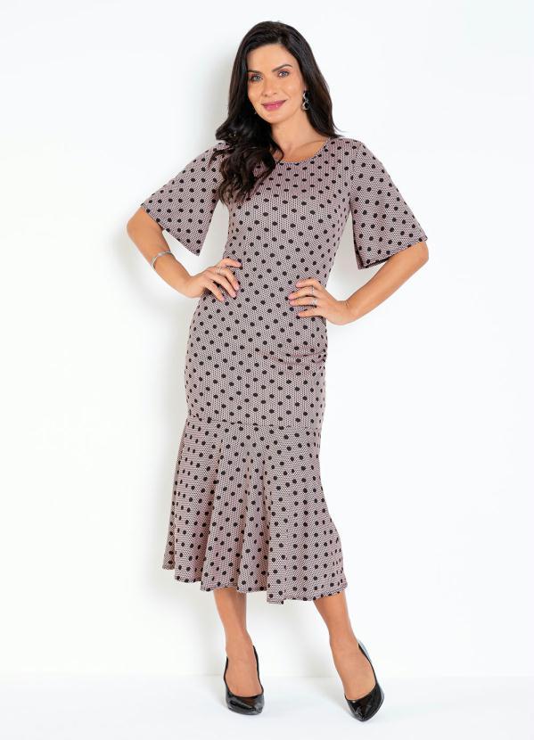 Vestido Sereia (Po� Ros�) Moda Evang�lica