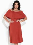 Vestido Terracota Ombro a Ombro