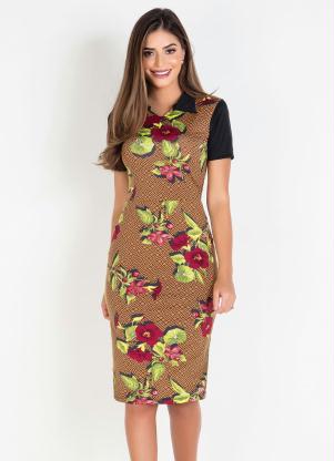 Vestido Tubinho (Geométrico) Moda Evangélica Vestido Tubinho (Geométrico) Moda Evangélica