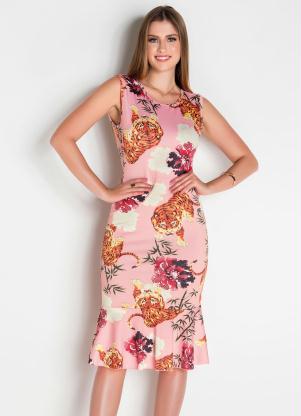 Vestido Tubinho (Tigres) Moda Evangélica Vestido Tubinho (Tigres) Moda Evangélica