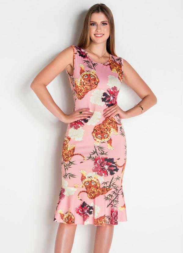 Vestido Tubinho (Tigres) Moda Evangélica Vestido Tubinho (Tigres) Moda Evangélica