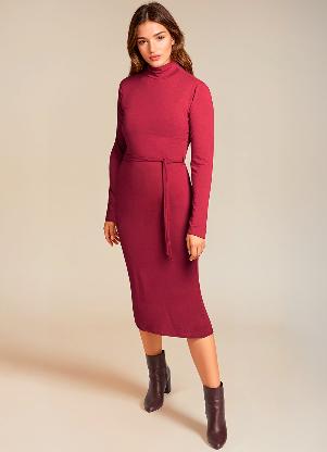 Vestido (Vermelho) em Malha de Viscose