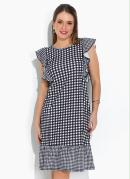 Vestido Xadrez com Babado