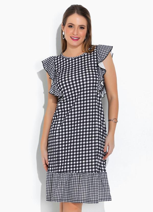 Vestido (Xadrez) com Babado