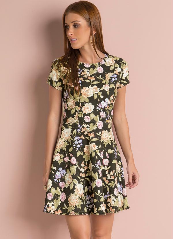 vestido evase floral