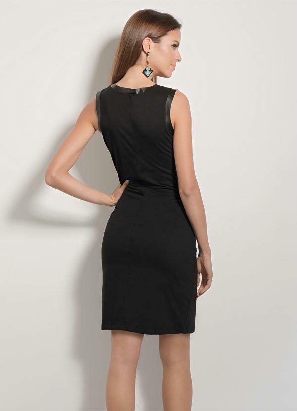 vestido couro fake vermelho