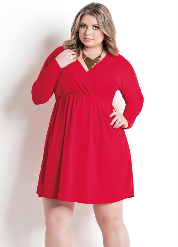 vestido vermelho transpassado