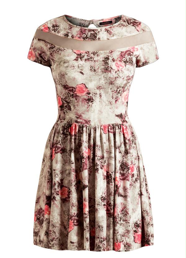 vestido florido transparente