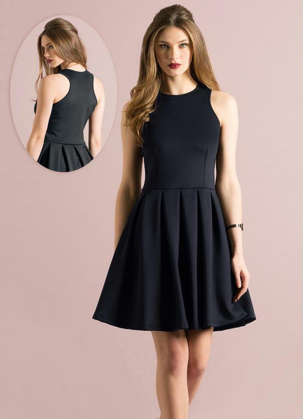 vestido gode preto e branco