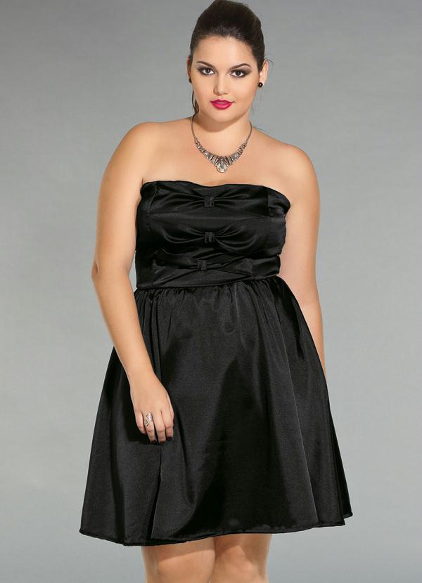 vestido de festa preto tomara que caia