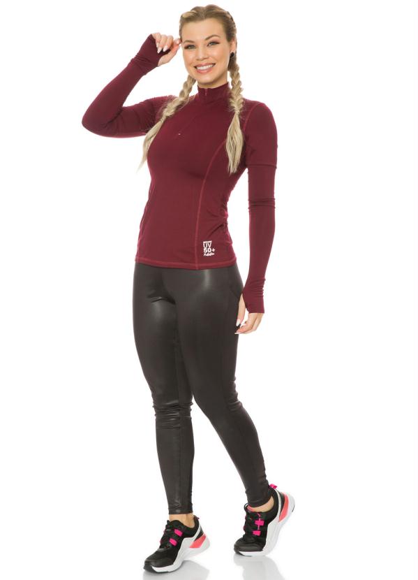 camisa termica com ziper