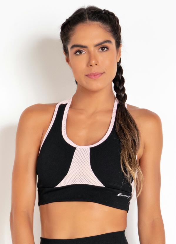 Top (Preto) com Al�as Cruzadas nas Costas