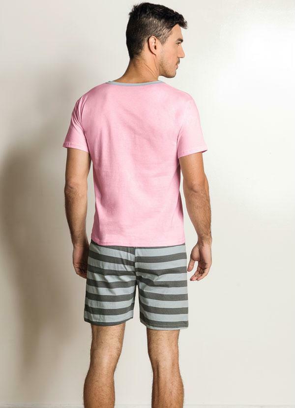 Pijama masculino rosa Clearance