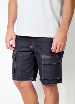 Bermuda Actual (Jeans) com Bolsos Cargo