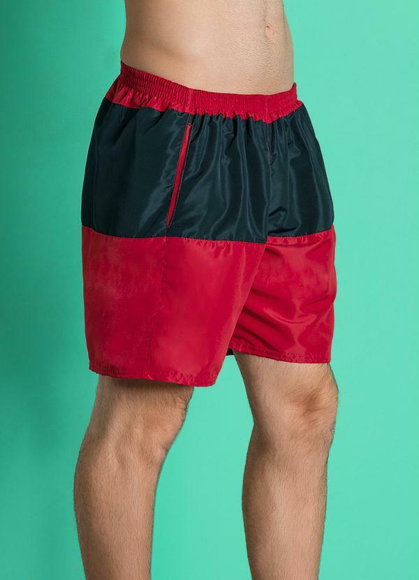 short masculino vermelho