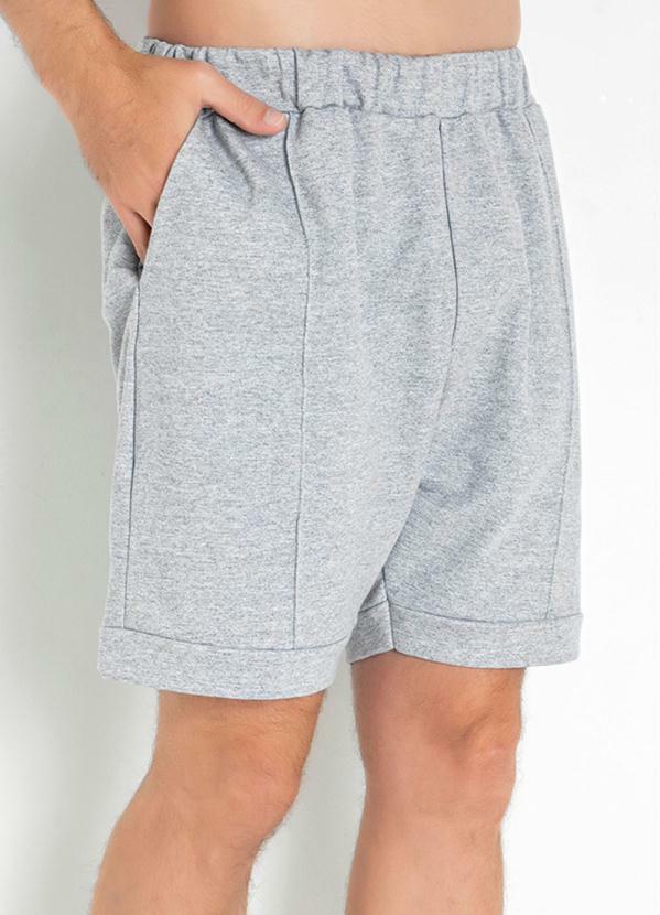 Bermuda (Mescla) com Nervura e Bolsos