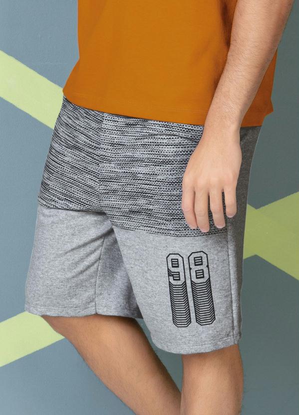 Bermuda (Mescla) Estampada na Frente