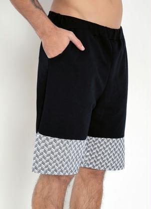 Bermuda (Preta e Chevron) com Bolsos Funcionais