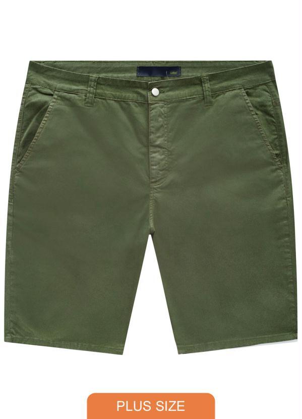 Bermuda Verde Militar Comfort Sarja - Malwee