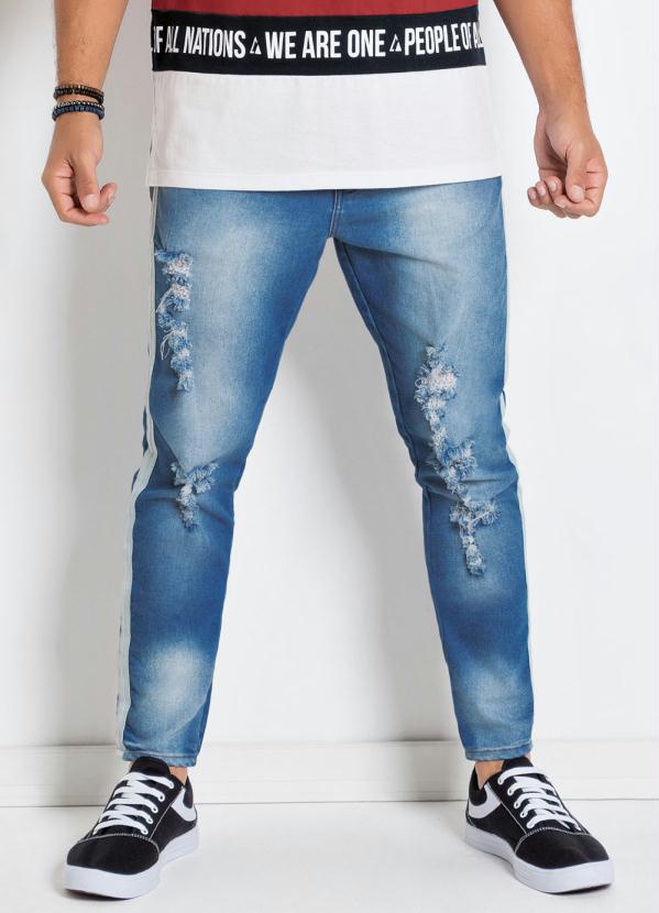 Cal�a Actual (Jeans) Cropped e Detalhe na Lateral